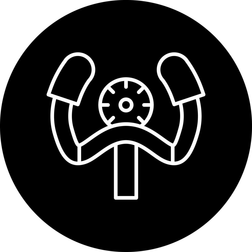 Flugzeug Lenkung Rad Vektor Symbol Stil