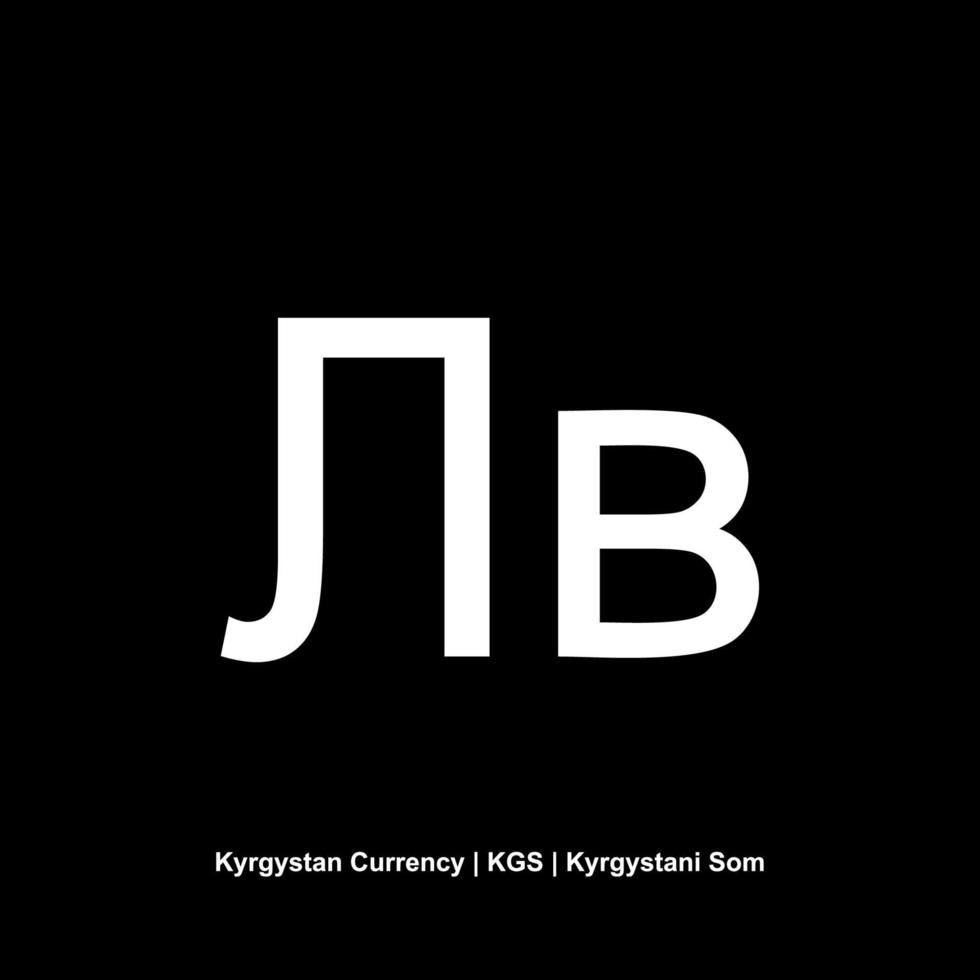 kirgisisch Währung Symbol, kirgisisch so M Symbol, kg unterzeichnen. Vektor Illustration