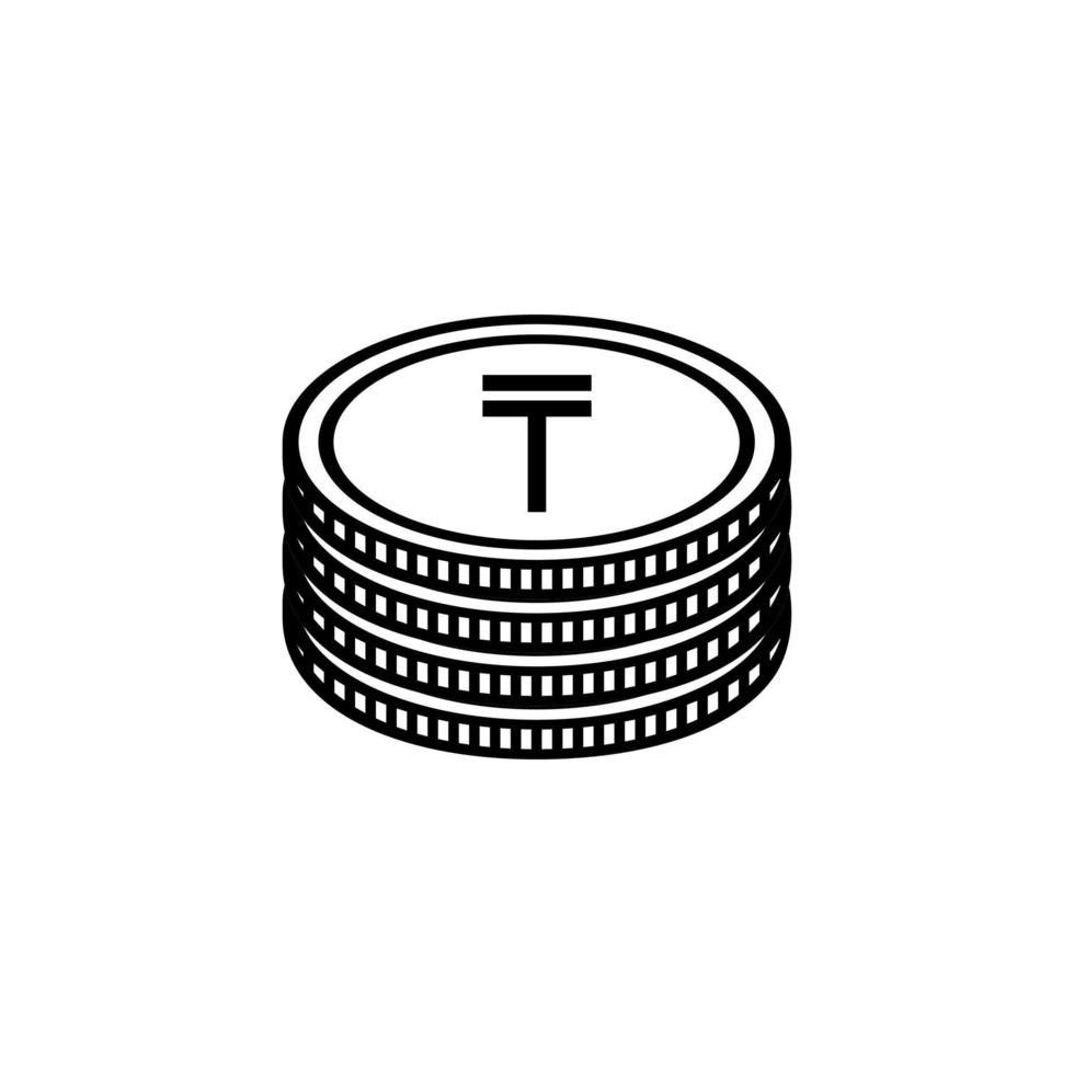 kazakhstan valuta symbol, Kazakstanska tenge ikon, kzt tecken. vektor illustration