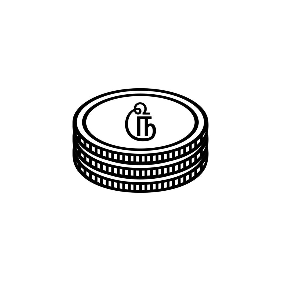 sri lanka valuta symbol i tamil, sri lankanska rupee ikon, lkr tecken. vektor illustration