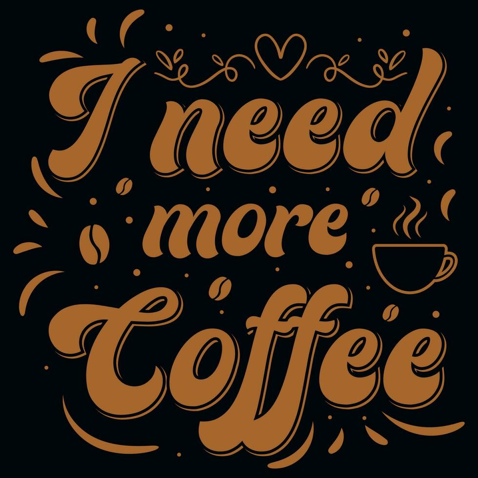 Kaffee trinken Typografie T-Shirt Design vektor