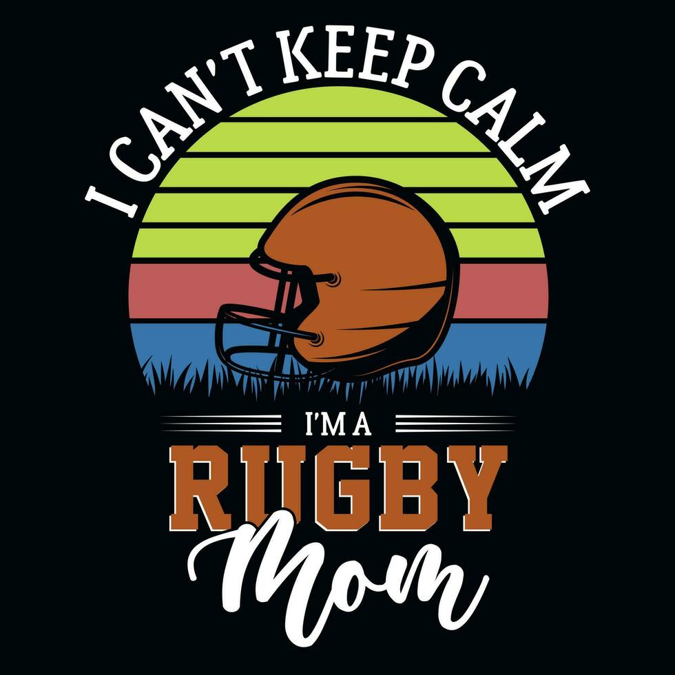 Rugby spielen T-Shirt Design vektor