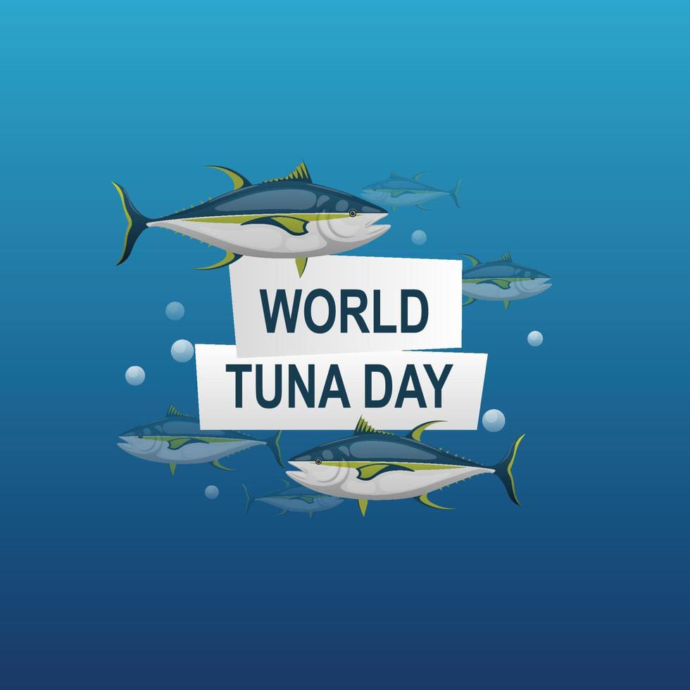 värld tonfisk dag bakgrund. vektor