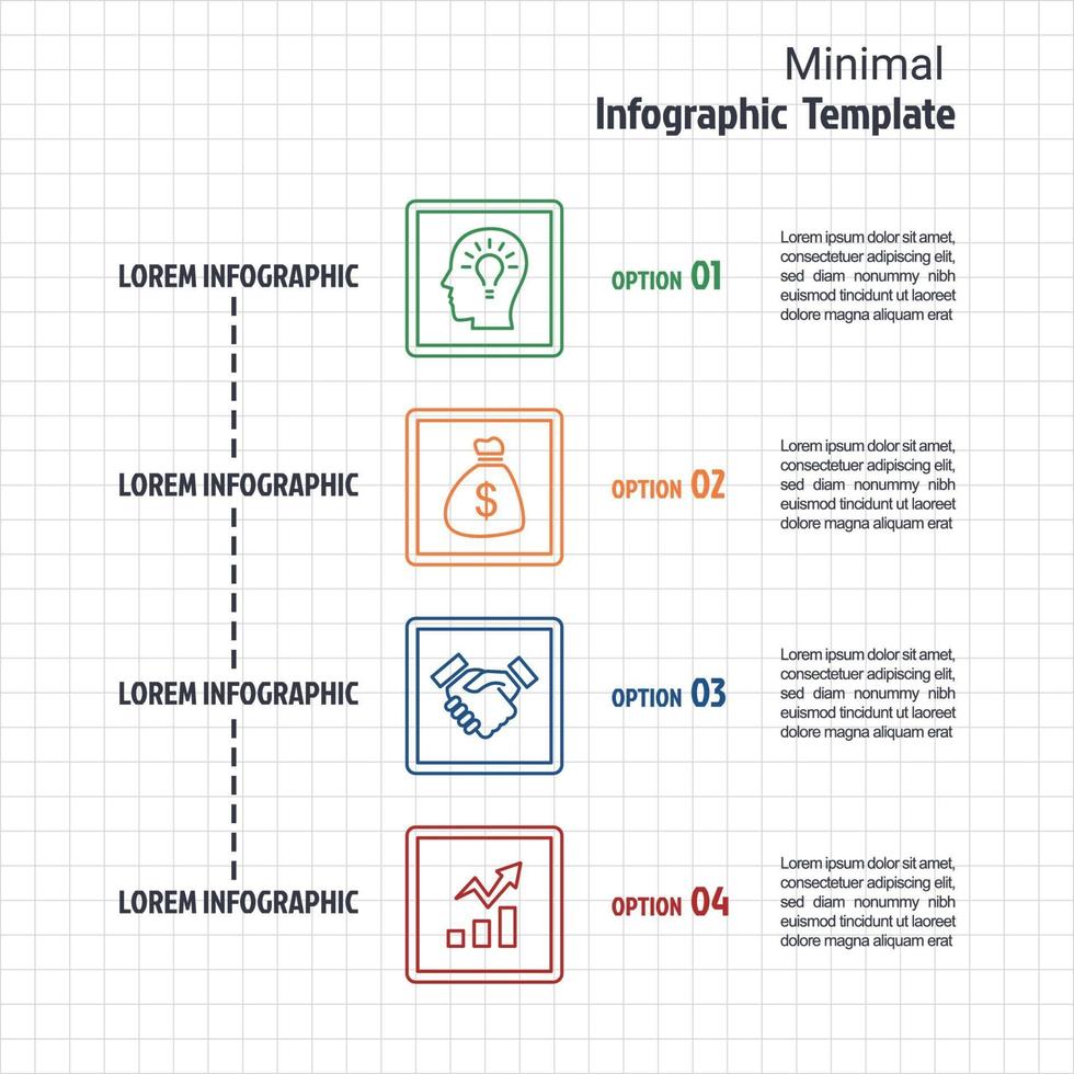 Business Minimal Infografik vektor