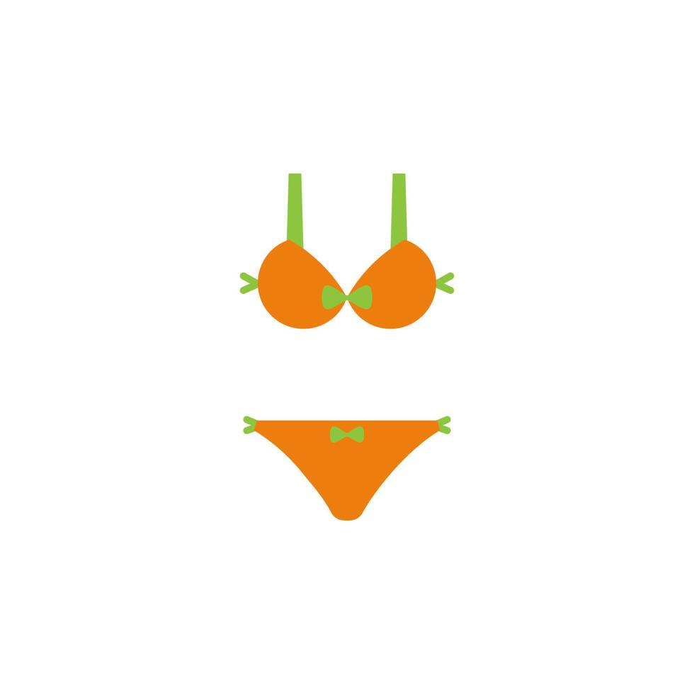 Bikini Farbe von Brasilianer Karneval einstellen Vektor Symbol