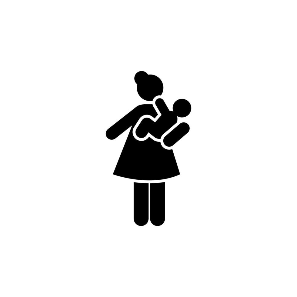 bebis, mor, par vektor ikon