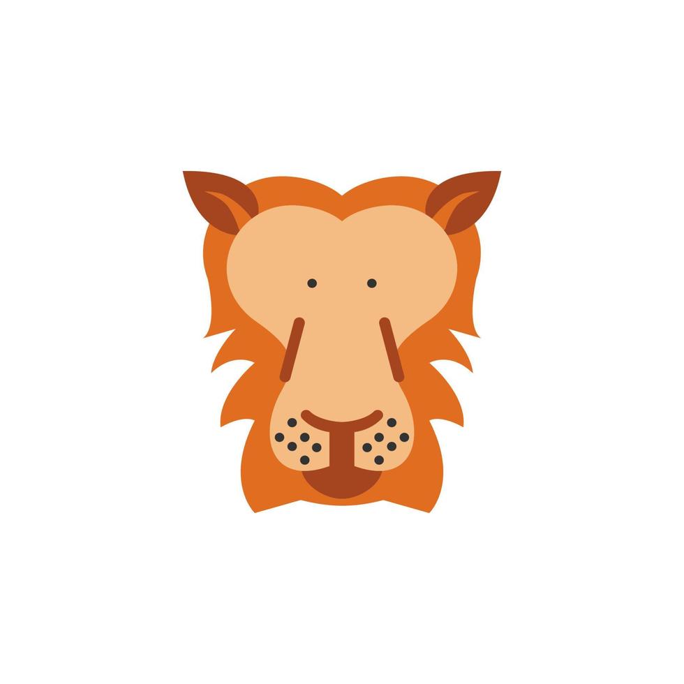 lejon, djur, vilda djur och växter vektor ikon
