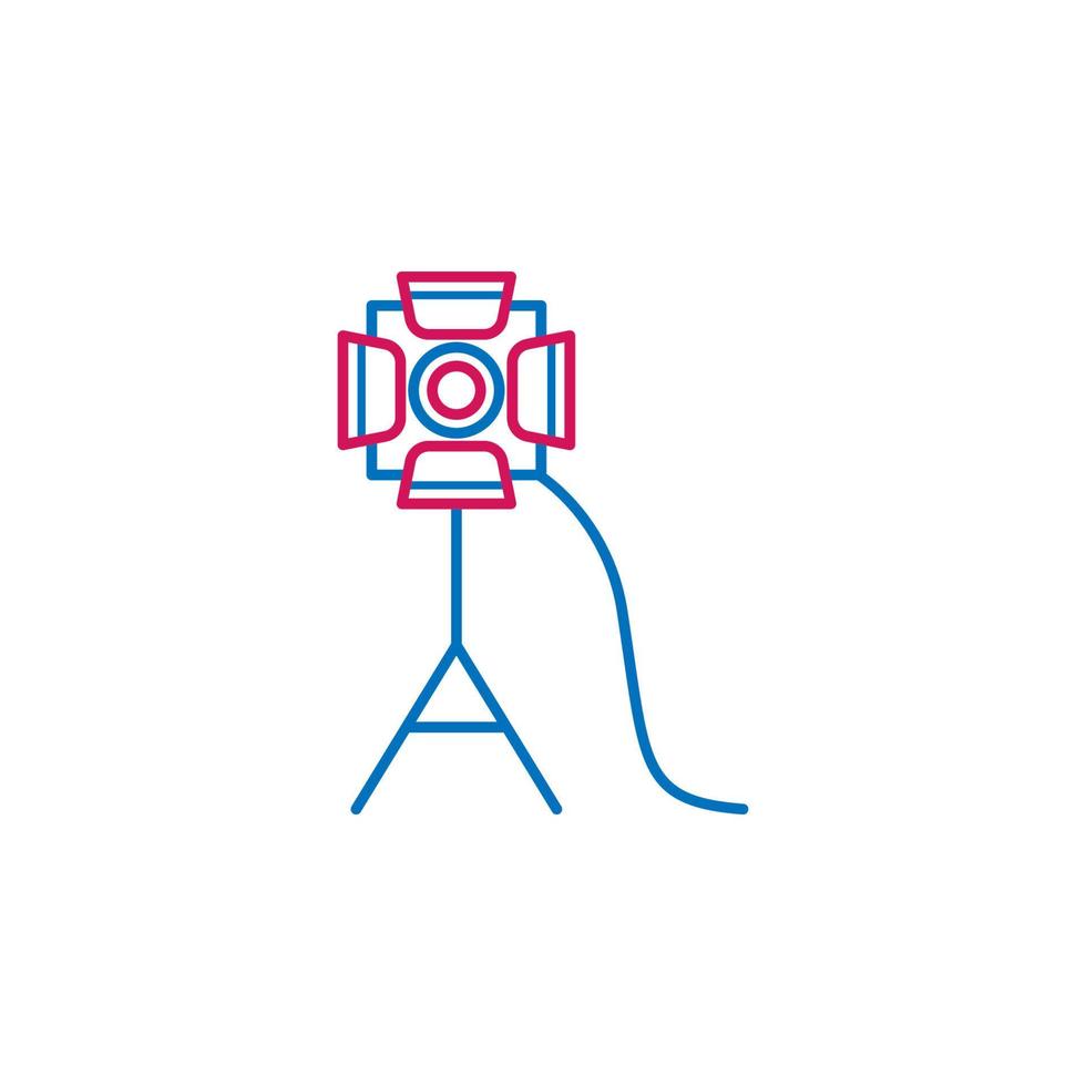 Video Produktion, Scheinwerfer Vektor Symbol