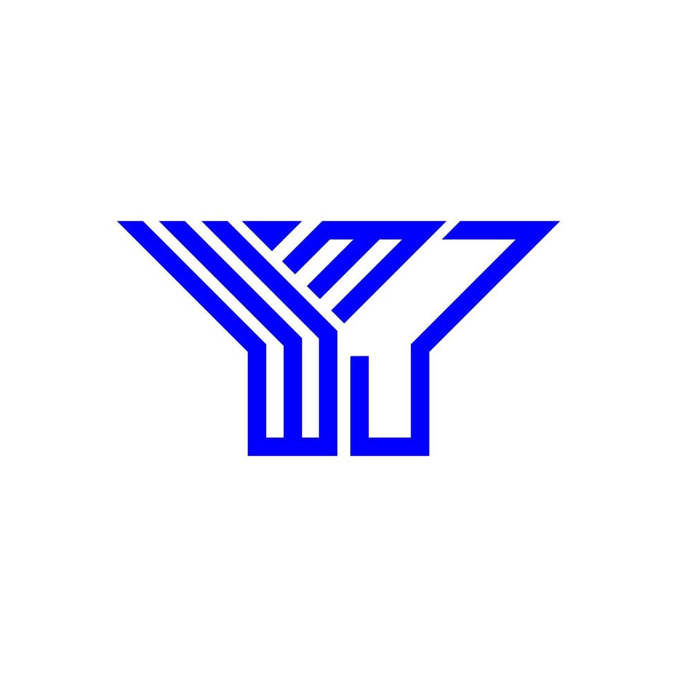 wmj Brief Logo kreatives Design mit Vektorgrafik, wmj einfaches und modernes Logo. vektor