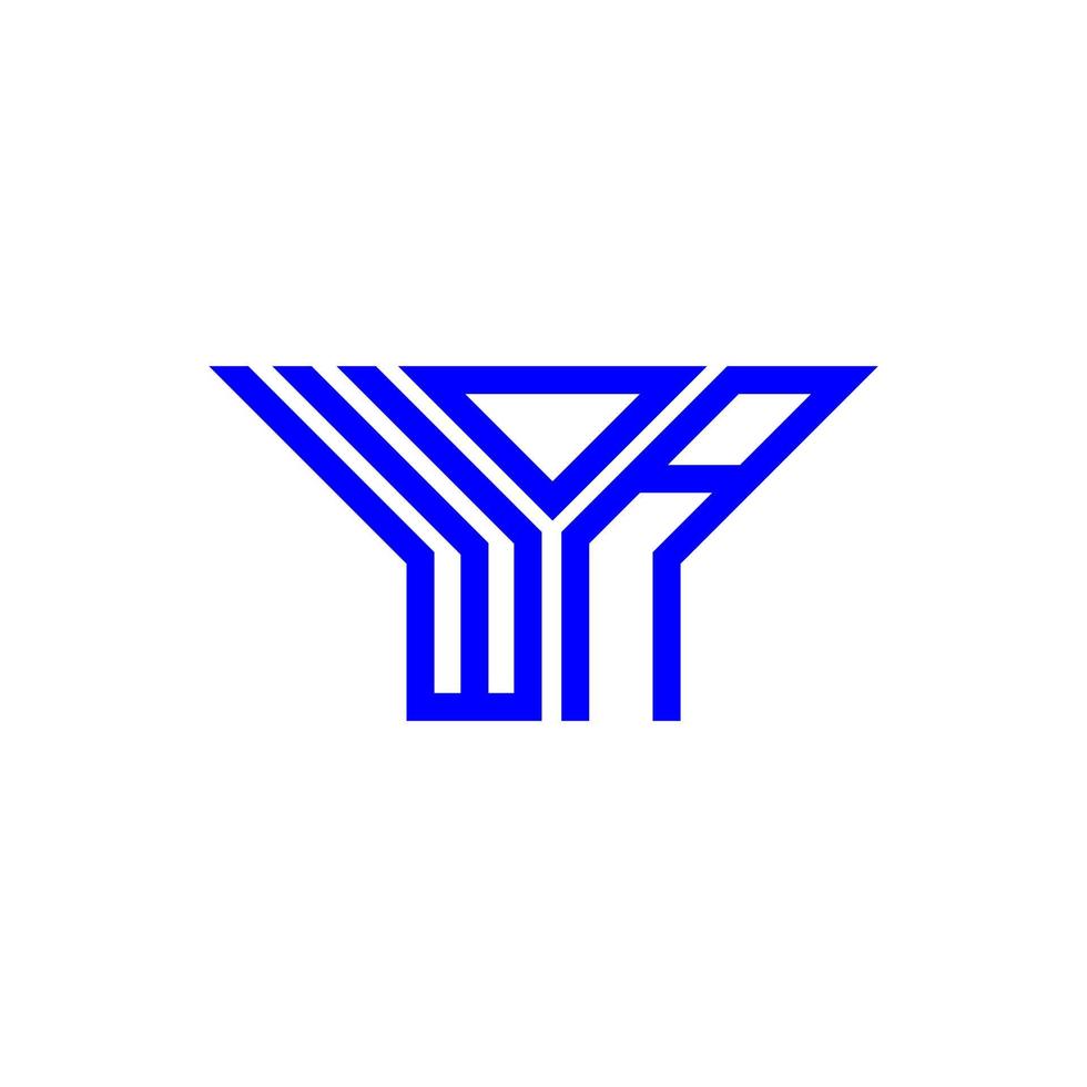 Woa Letter Logo kreatives Design mit Vektorgrafik, woa einfaches und modernes Logo. vektor