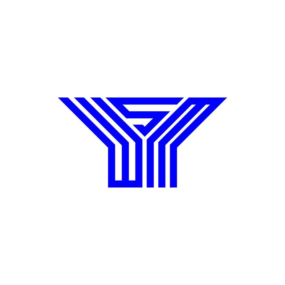 wsm Brief Logo kreatives Design mit Vektorgrafik, wsm einfaches und modernes Logo. vektor