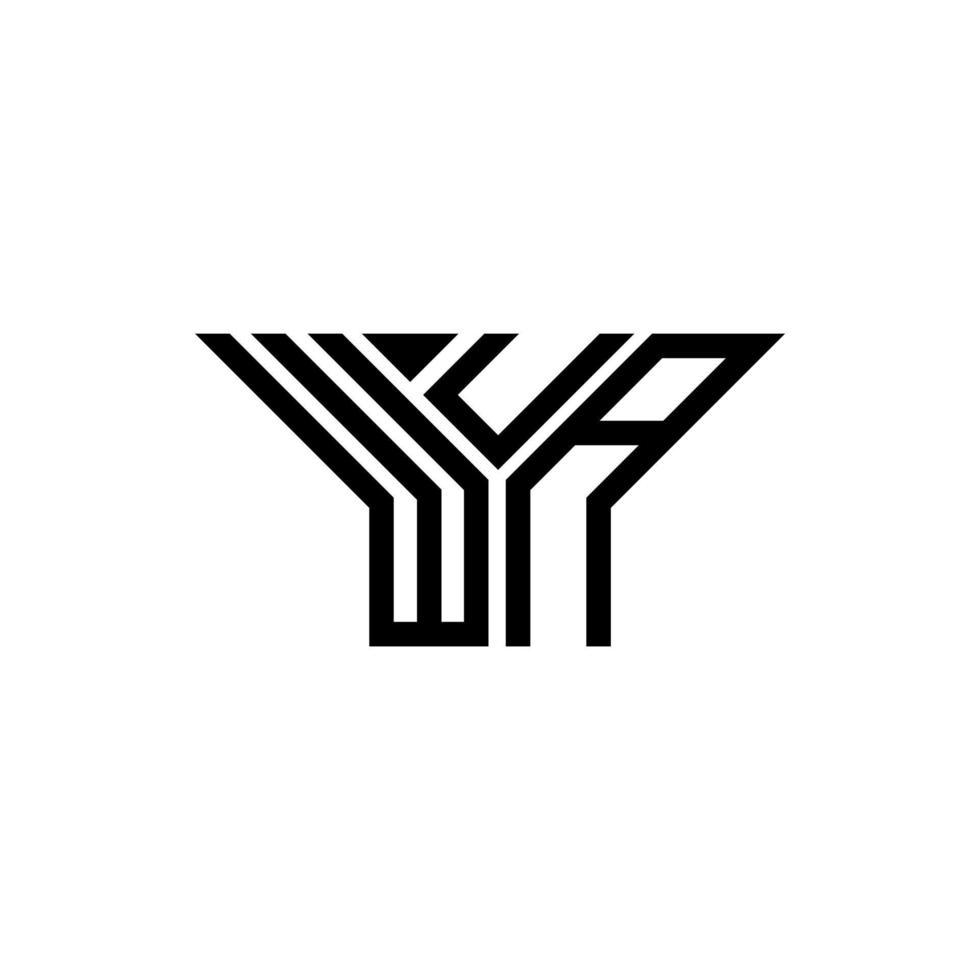 wua letter logo kreatives design mit vektorgrafik, wua einfaches und modernes logo. vektor
