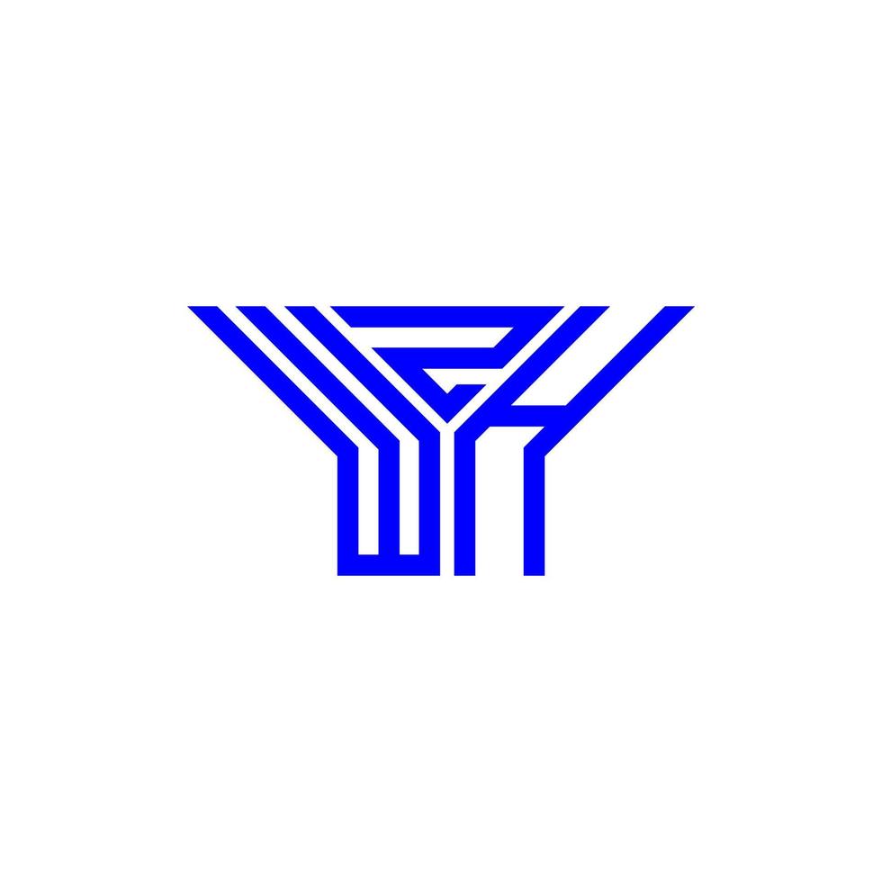 wzh Brief Logo kreatives Design mit Vektorgrafik, wzh einfaches und modernes Logo. vektor