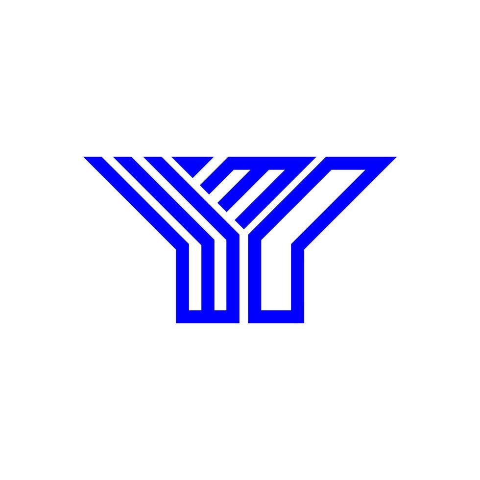 wmd brev logotyp kreativ design med vektor grafisk, wmd enkel och modern logotyp.