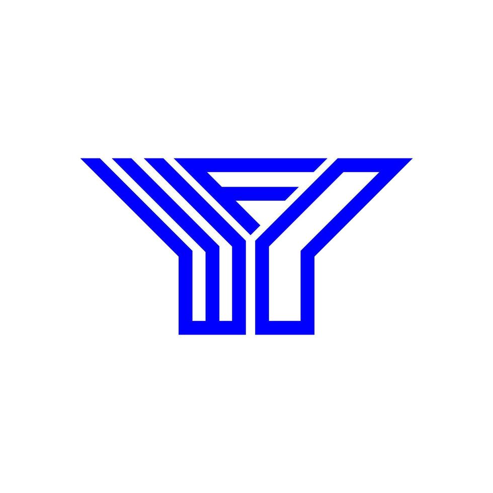 wfd brev logotyp kreativ design med vektor grafisk, wfd enkel och modern logotyp.