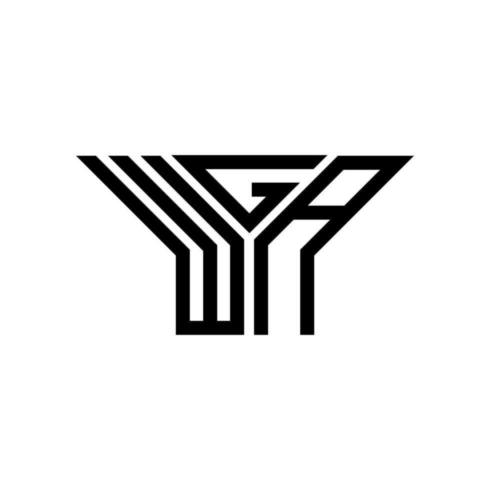 wga letter logo kreatives design mit vektorgrafik, wga einfaches und modernes logo. vektor