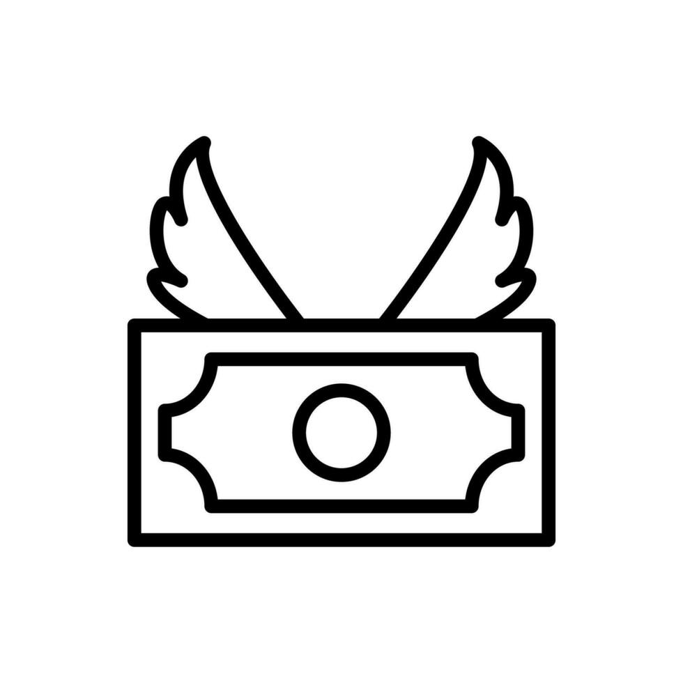 Dollar Geld Flügel Vektor Symbol