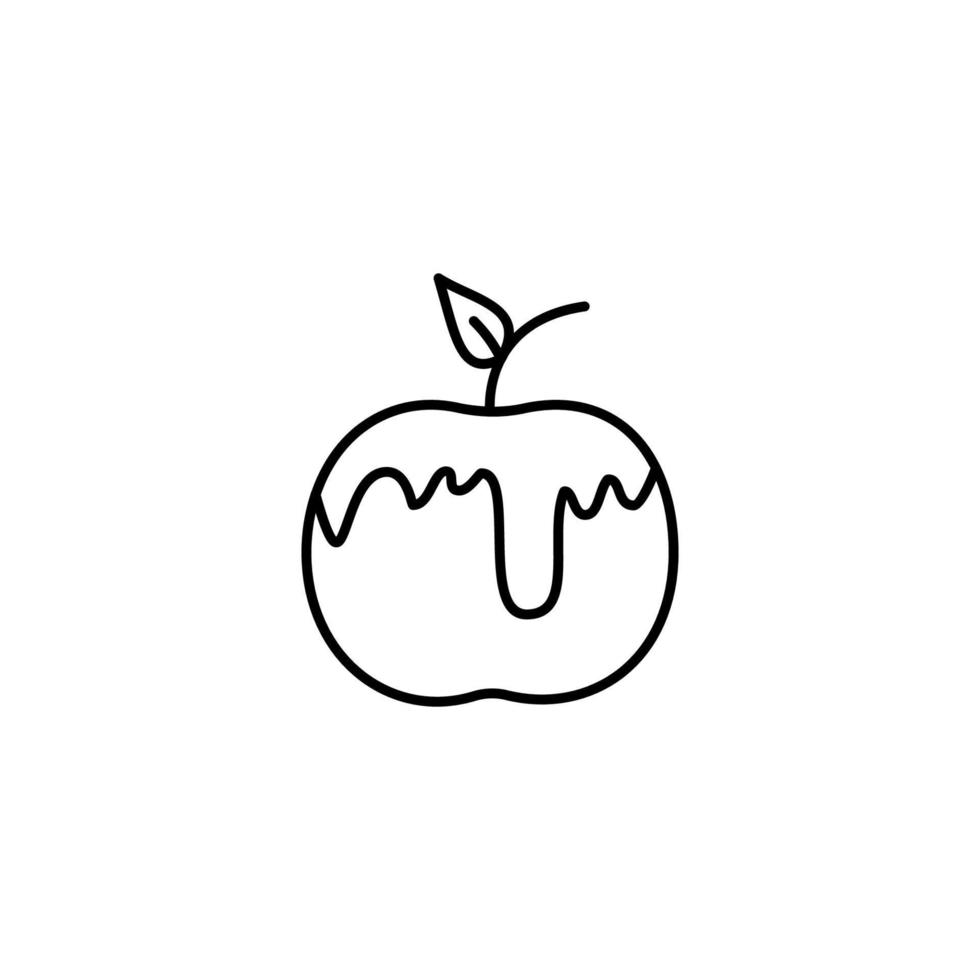 äpple, honung, judendom vektor ikon