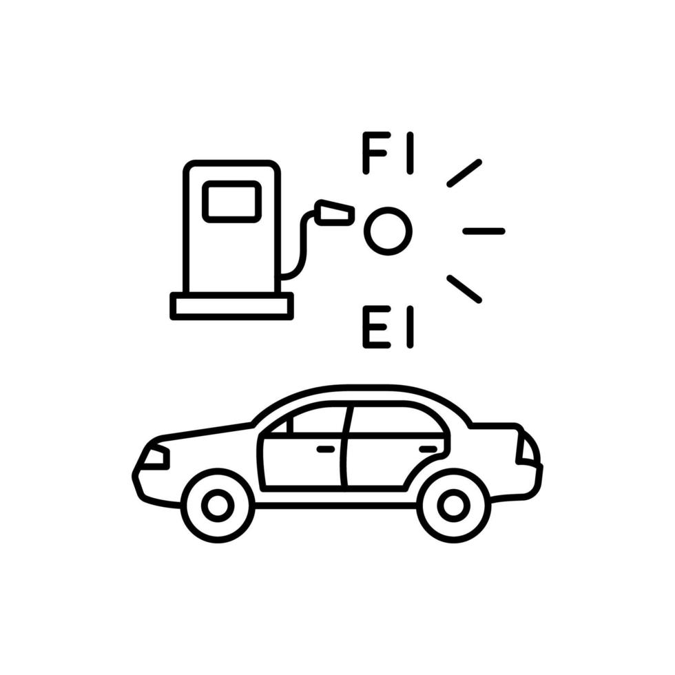 Treibstoff Schalter, Auto Reparatur Vektor Symbol