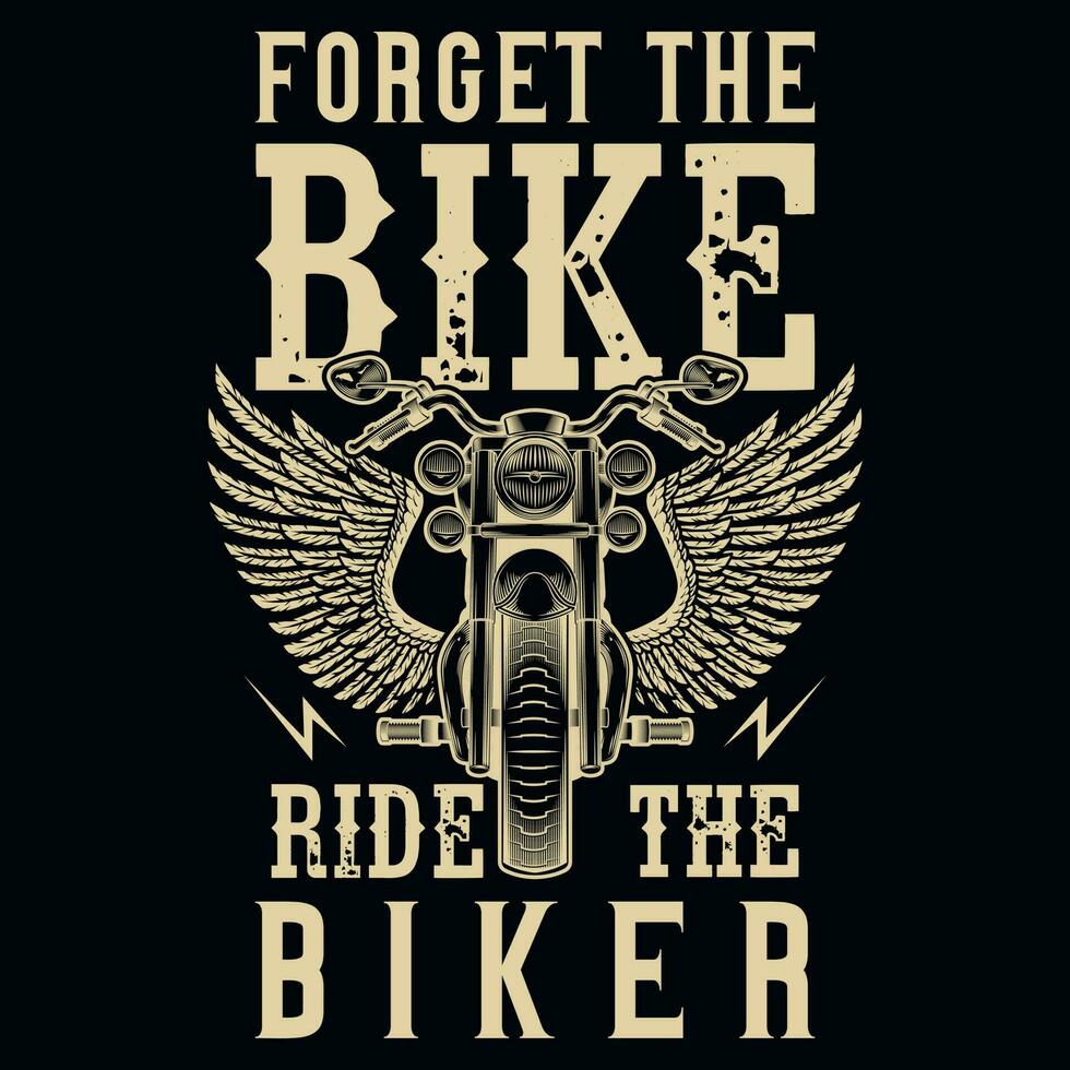 Motorradfahrer-T-Shirt-Design vektor