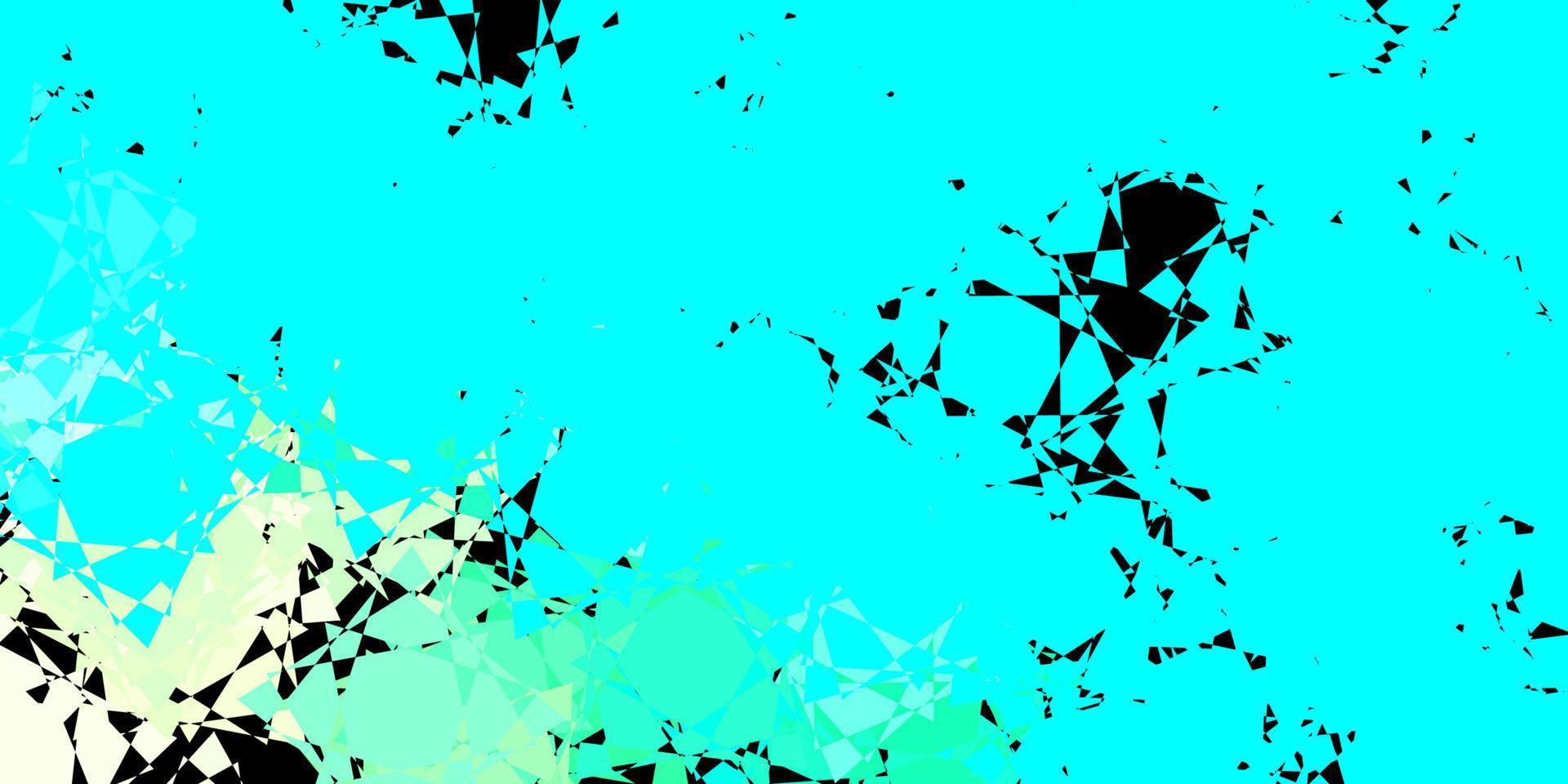 mörkblå, grön vektorbakgrund med månghörniga former. vektor