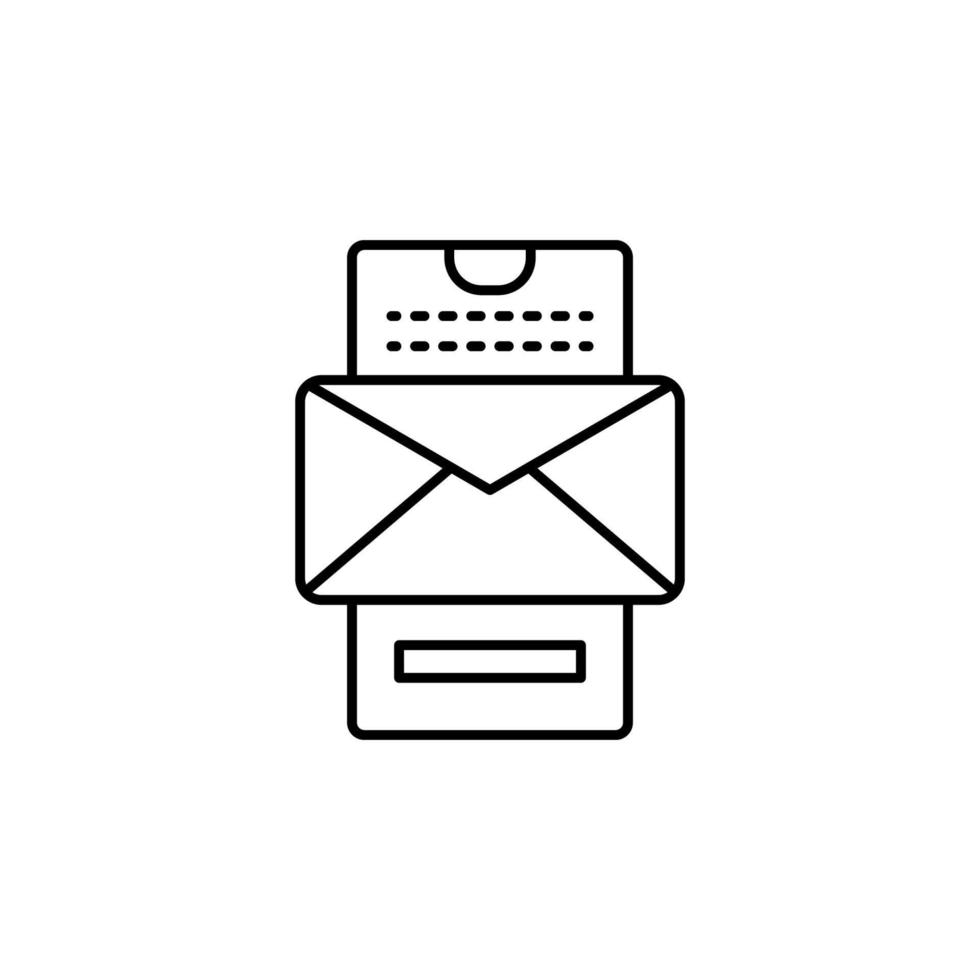Smartphone-Mail-Vektorsymbol vektor