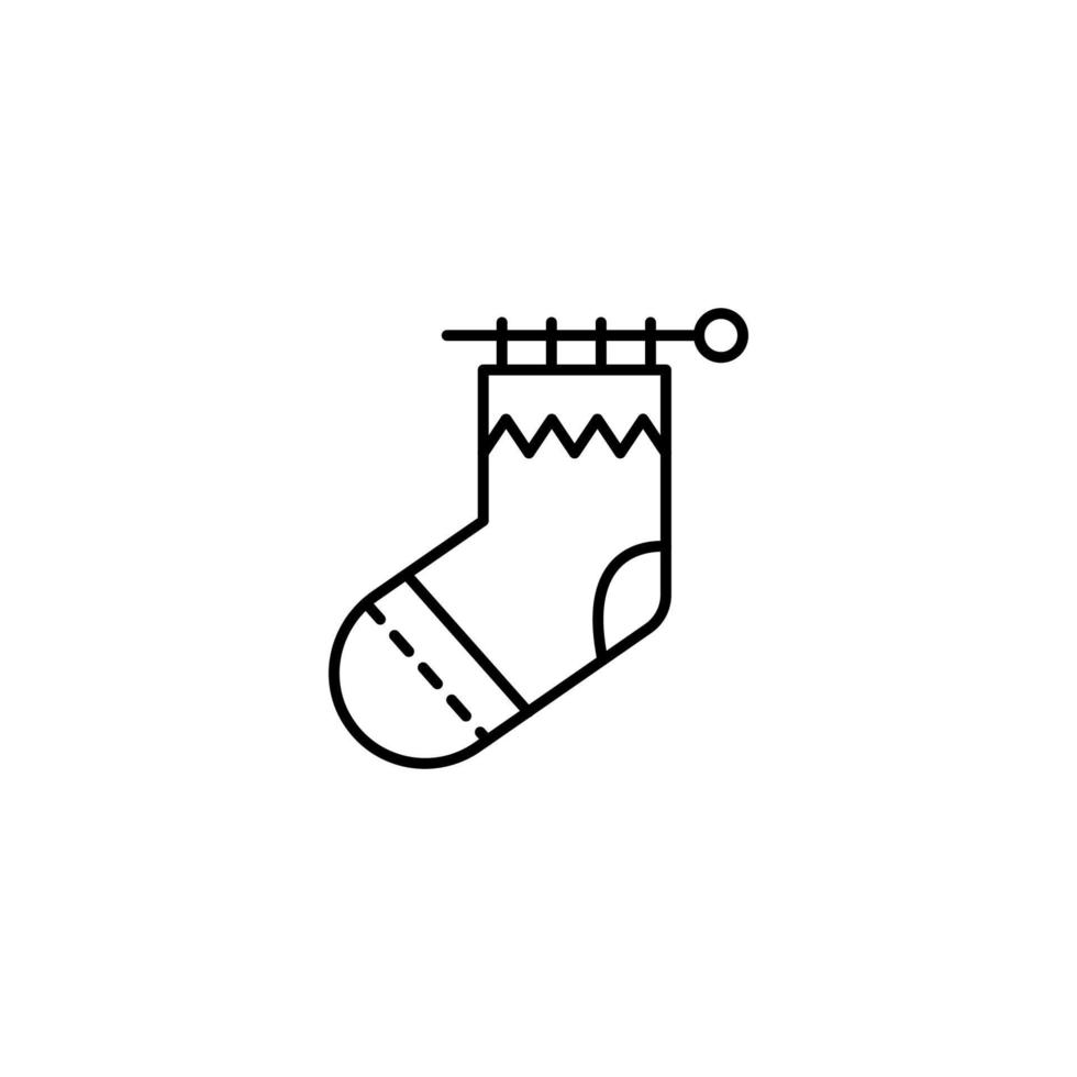 Stricken Nadel, Socken Vektor Symbol