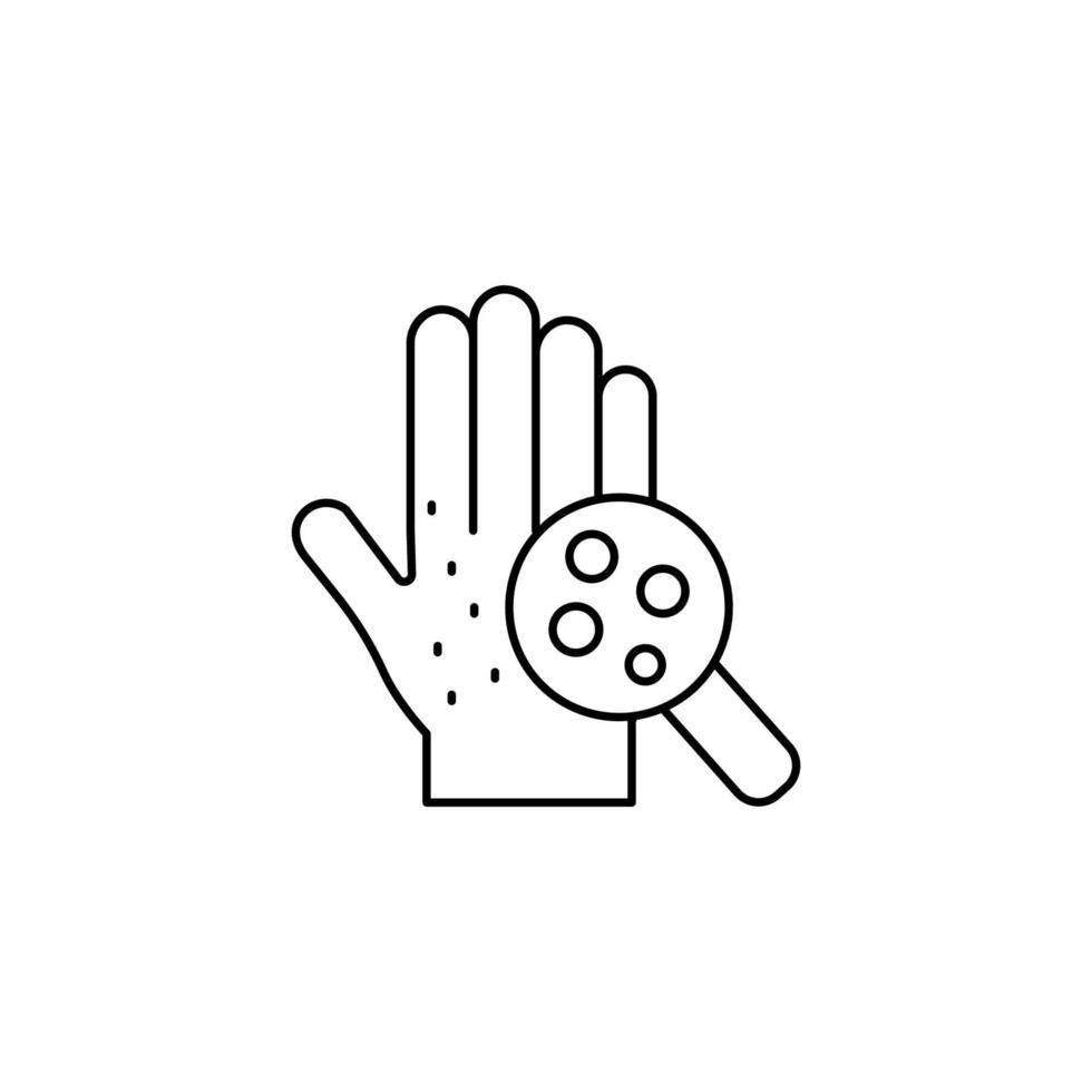 Hände Ausschlag Lupe Vektor Symbol