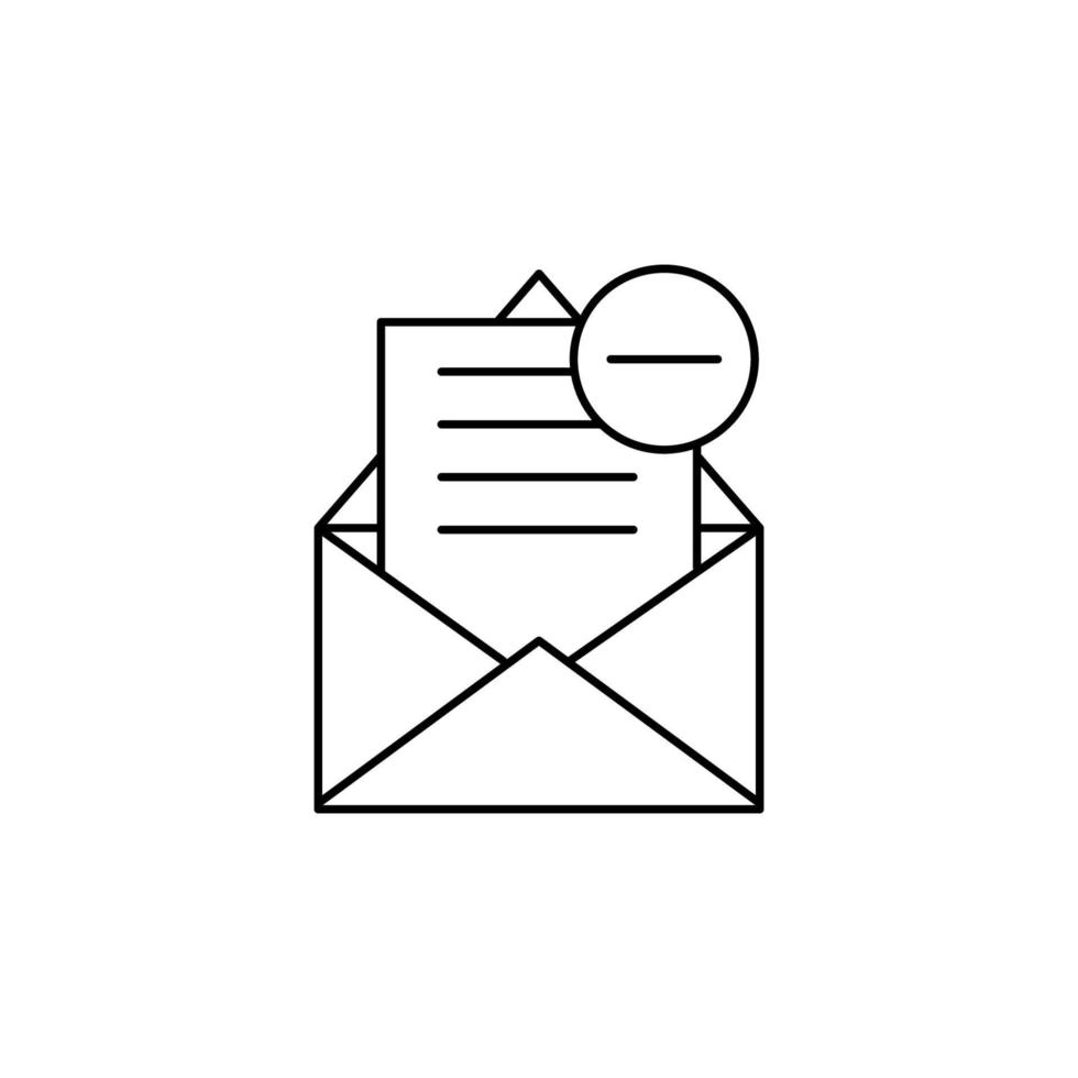 e-post, radera, skräppost vektor ikon