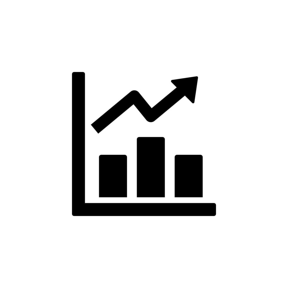 Diagramm Pfeil oben Graph Bar Histogramme Vektor Symbol