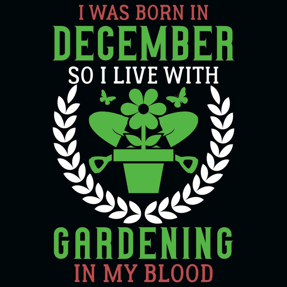 Gartenarbeit T-Shirt Design vektor