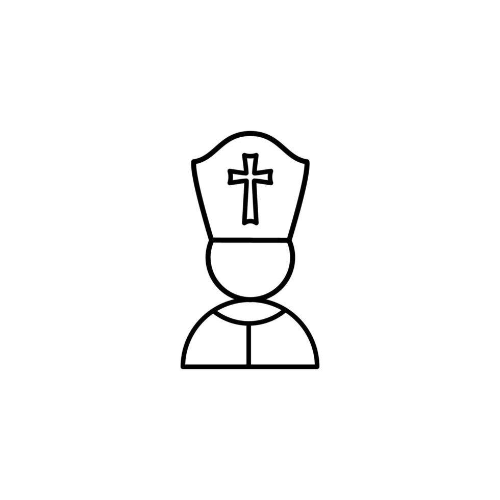 påve, kristendomen vektor ikon