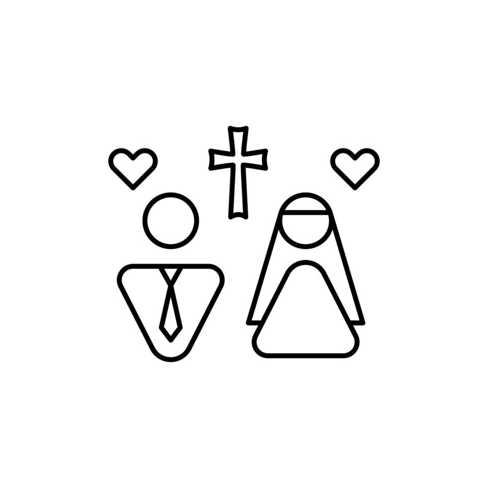 Hochzeit, Christentum Vektor Symbol