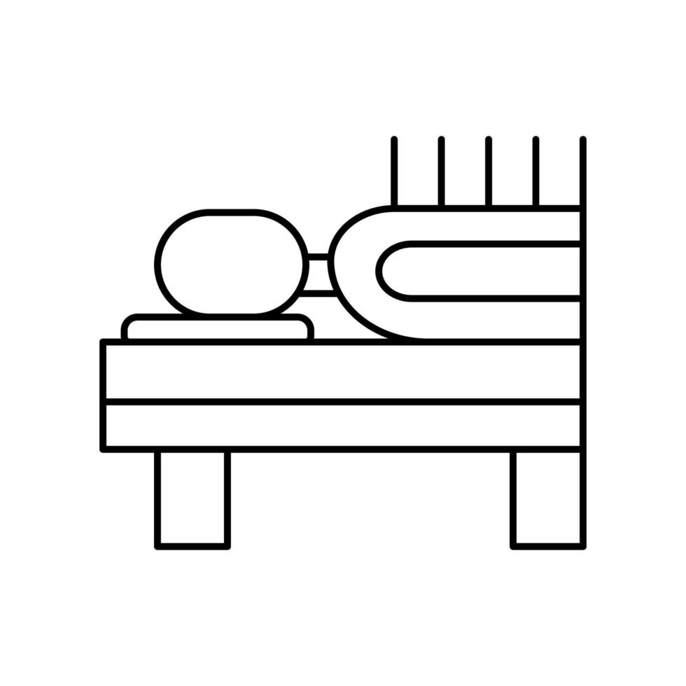 Akupunktur Couch Vektor Symbol