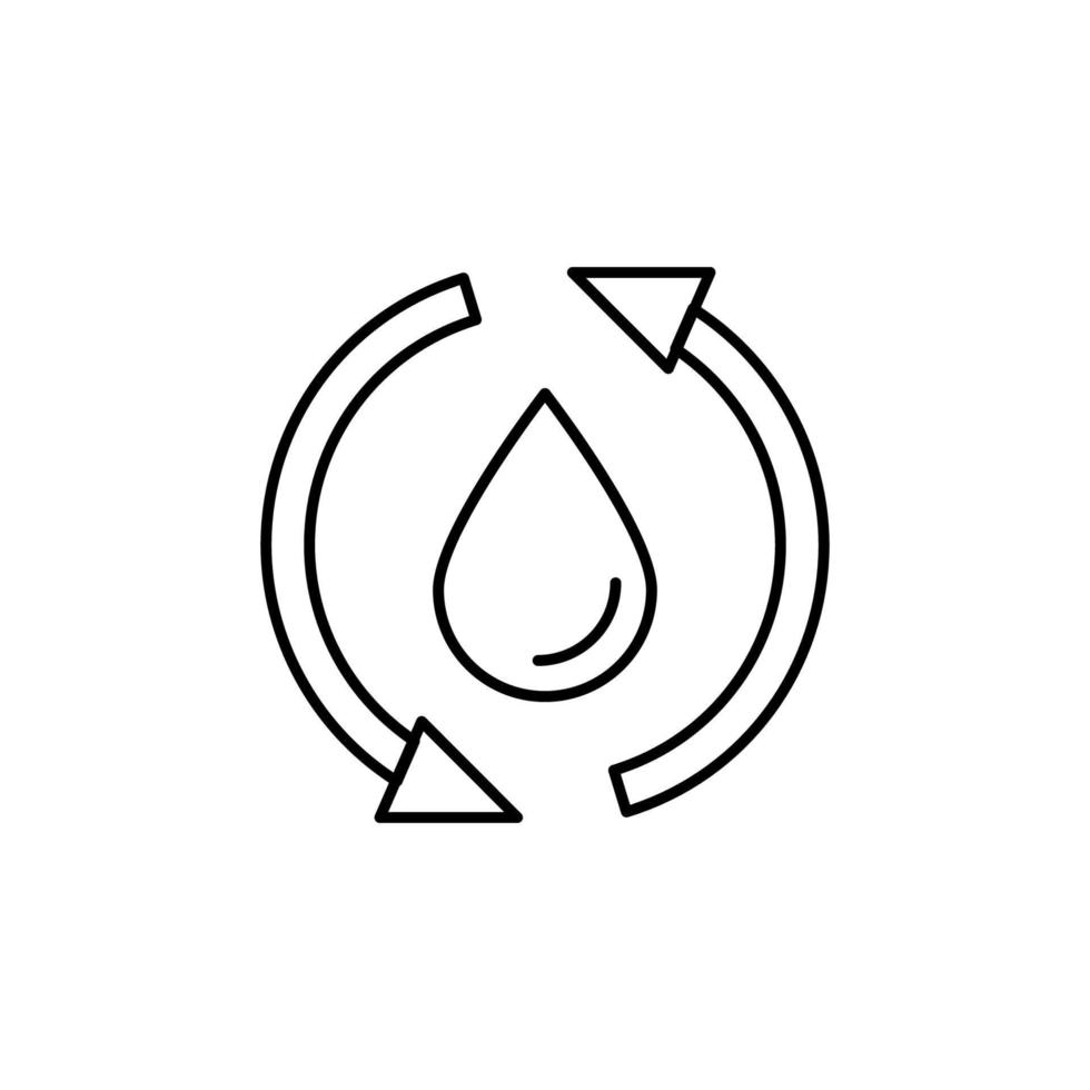 verlängerbar Energie, hydro Vektor Symbol