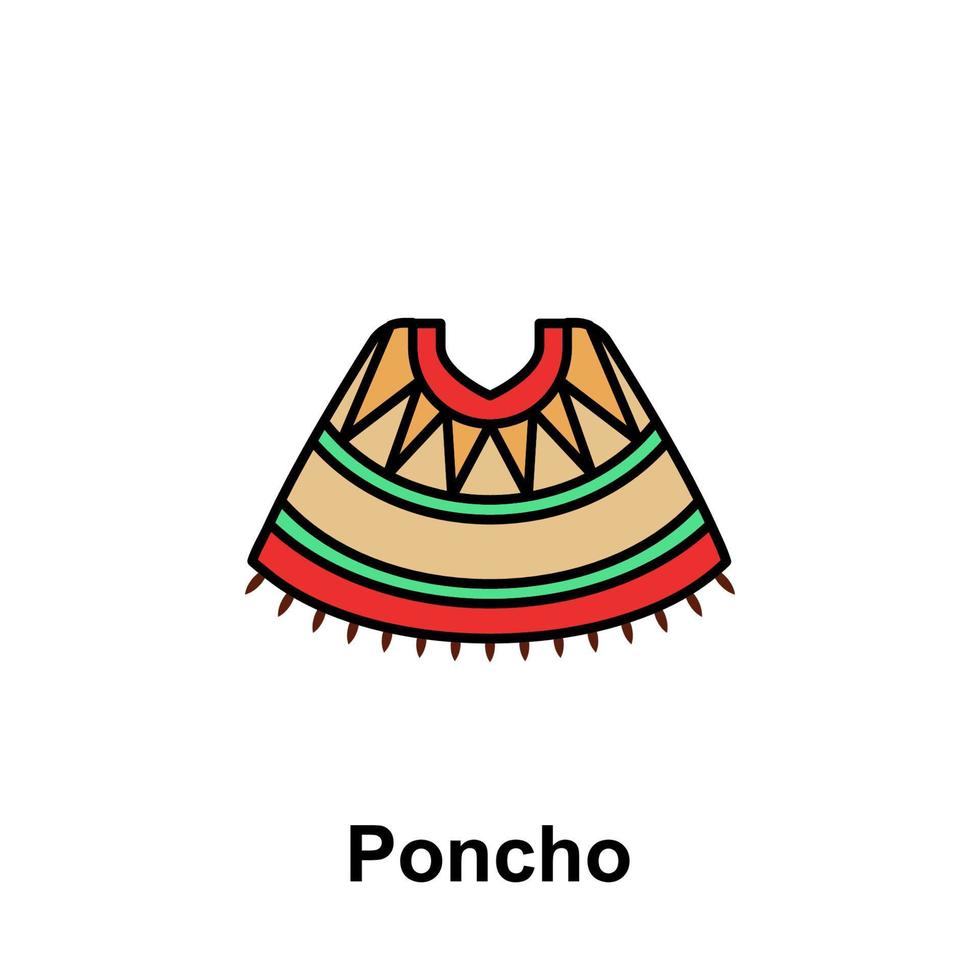 Poncho, Kleid Vektor Symbol