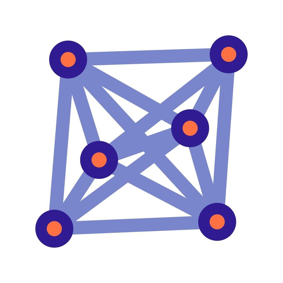 Umriss-Symbol für soziale Links. Vektorelement aus dem Set für Big Data und maschinelles Lernen. vektor