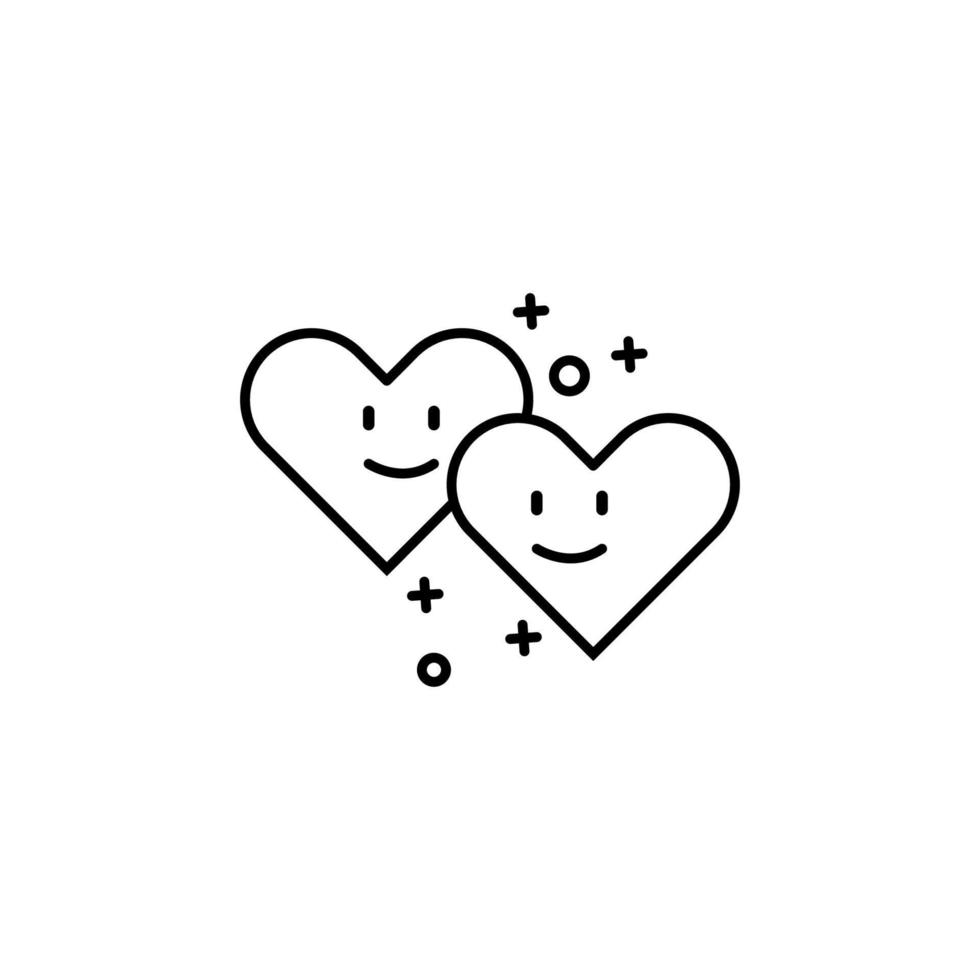 Emoticons Herz Freundschaft Vektor Symbol