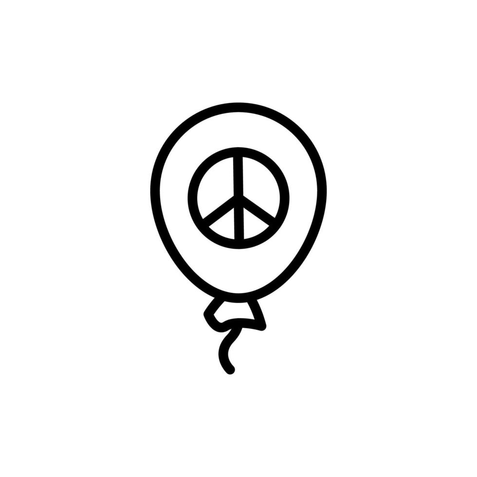 Ballon, Frieden Vektor Symbol