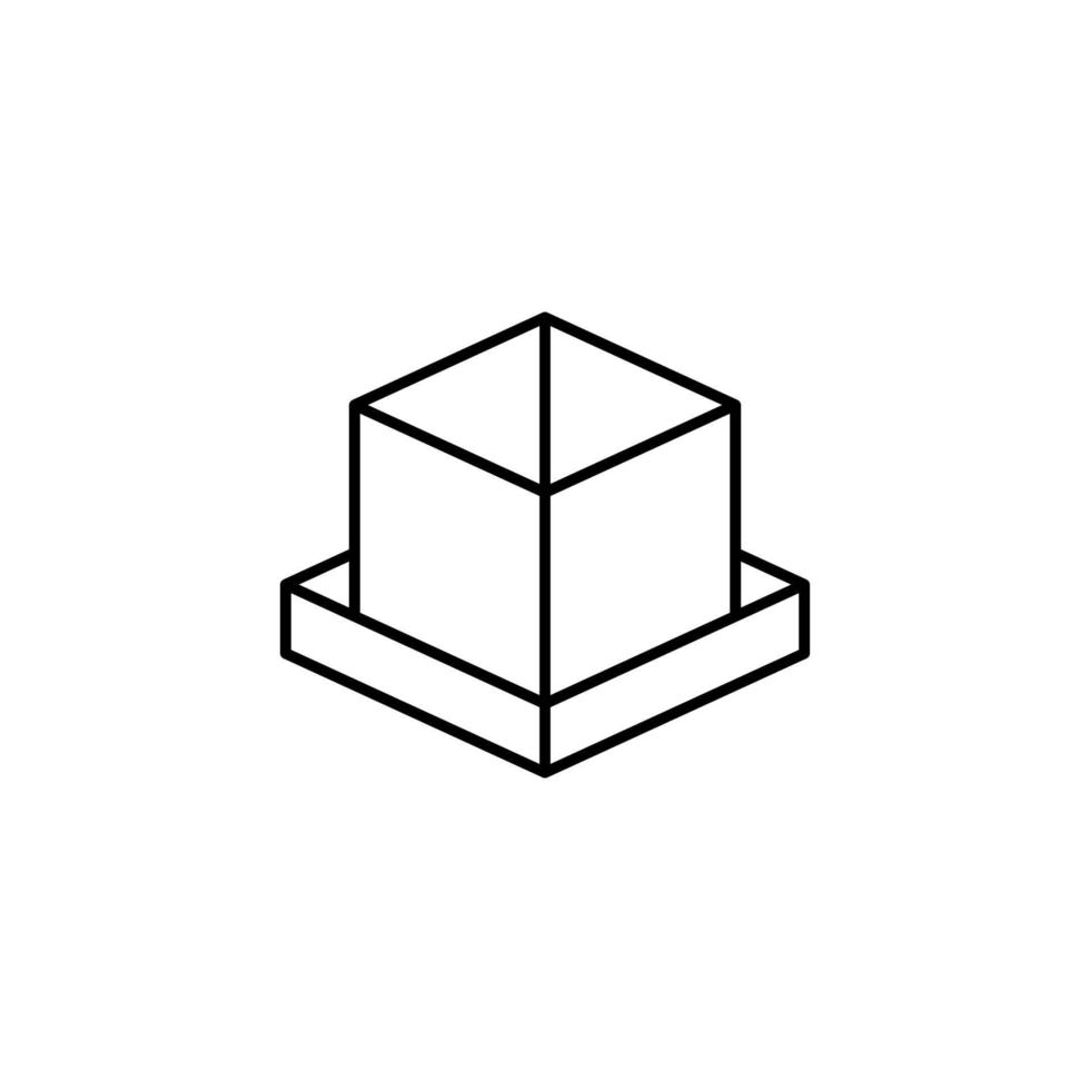 låda öppnad vektor ikon