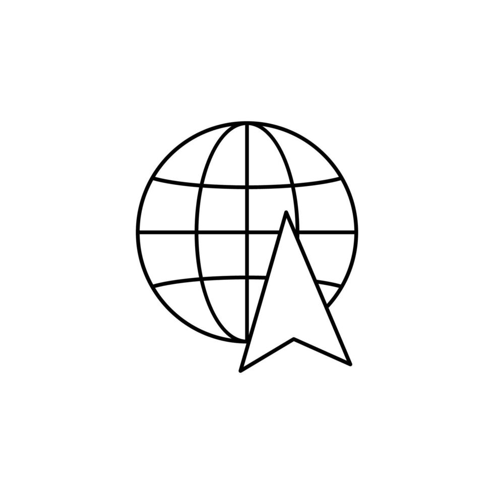 global, Pfeil, Mauszeiger Vektor Symbol
