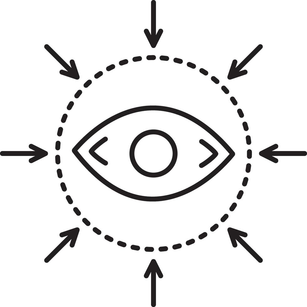 Liniensymbol für Augenpflegedienste vektor