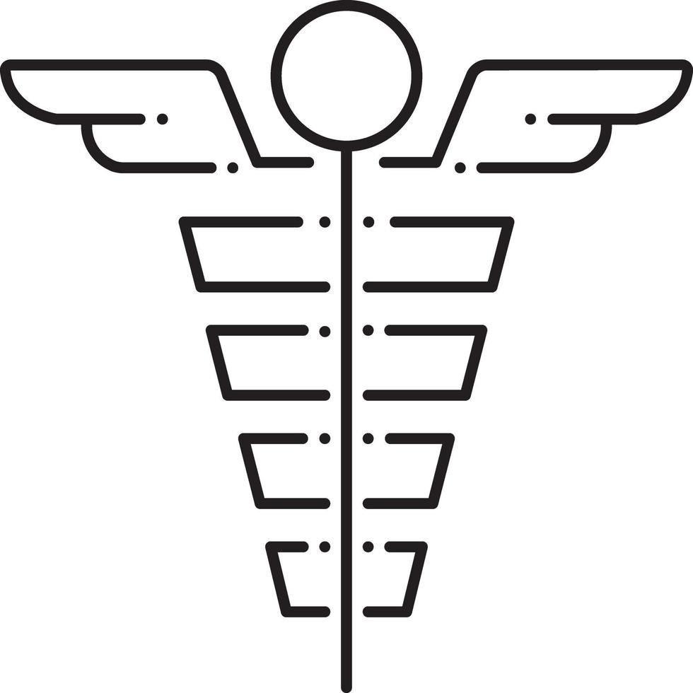 linje ikon för medicinsk symbol vektor