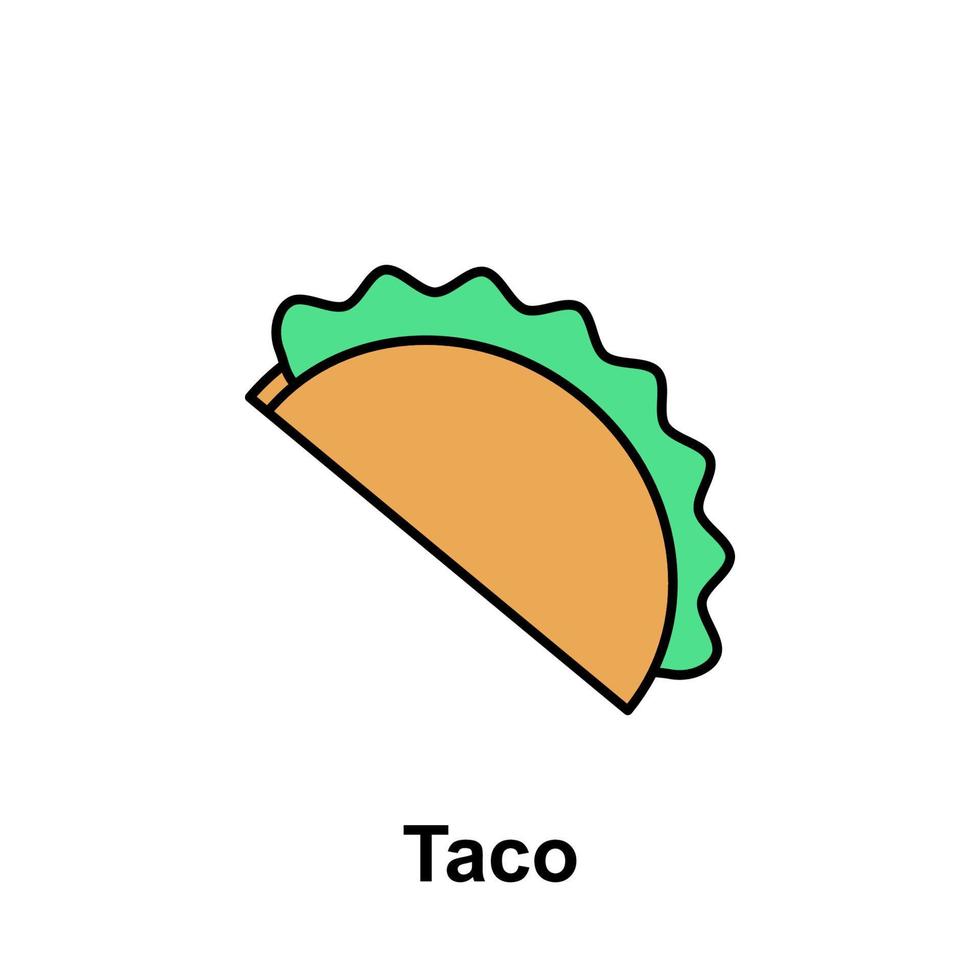 taco, mat vektor ikon