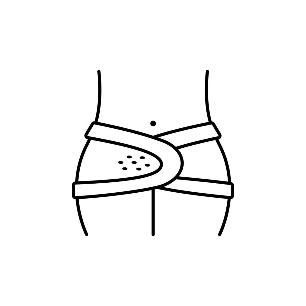 Bauch Band Schwangerschaft Unterstützung Band Vektor Symbol
