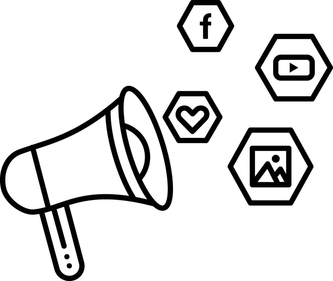 Liniensymbol für soziale Kampagne vektor