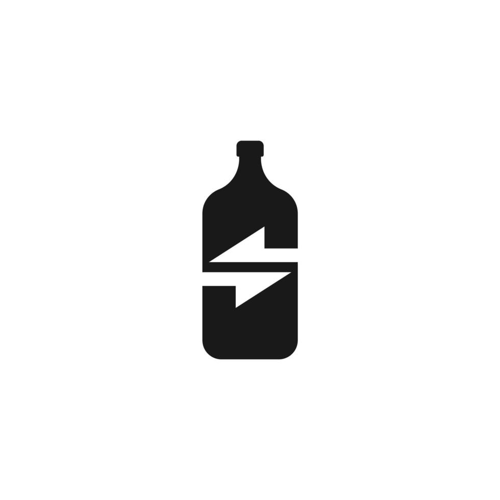 Flasche Logo trinken isoliert Element Speisekarte vektor