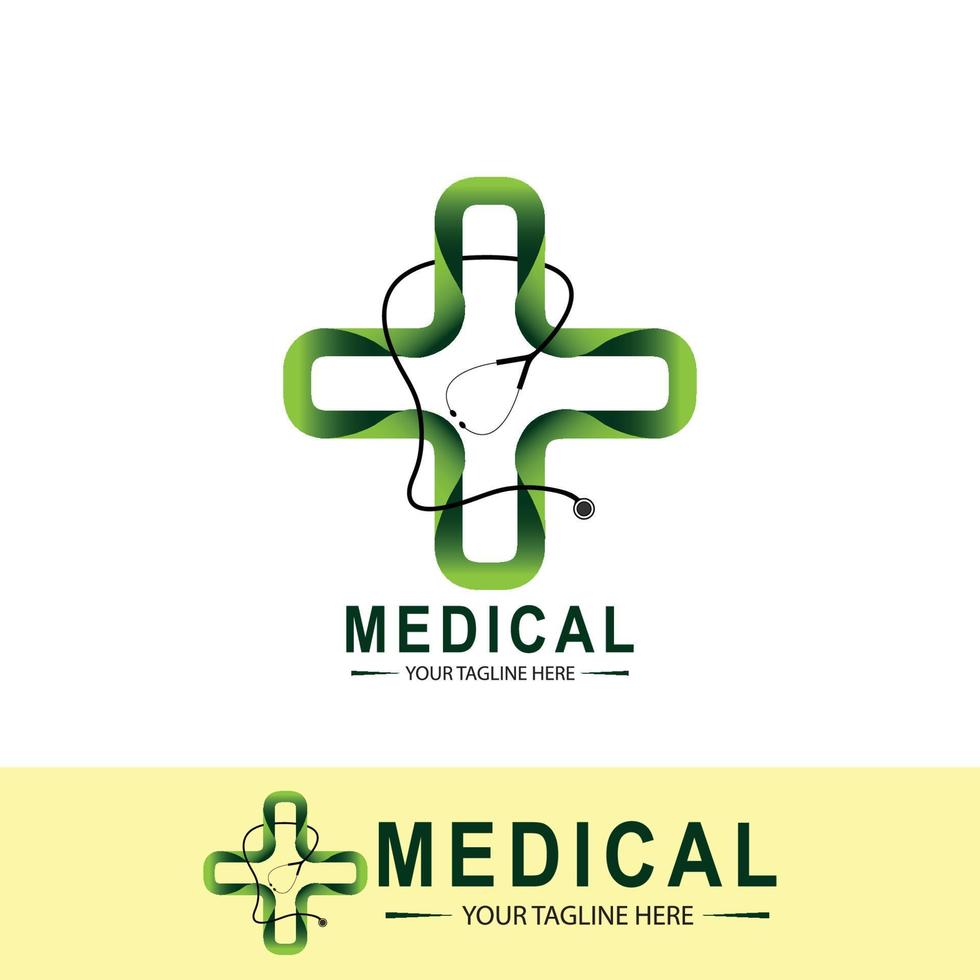 medizinisch Center Logo Design Vorlage, Gesundheit Pflege Logo Design. vektor