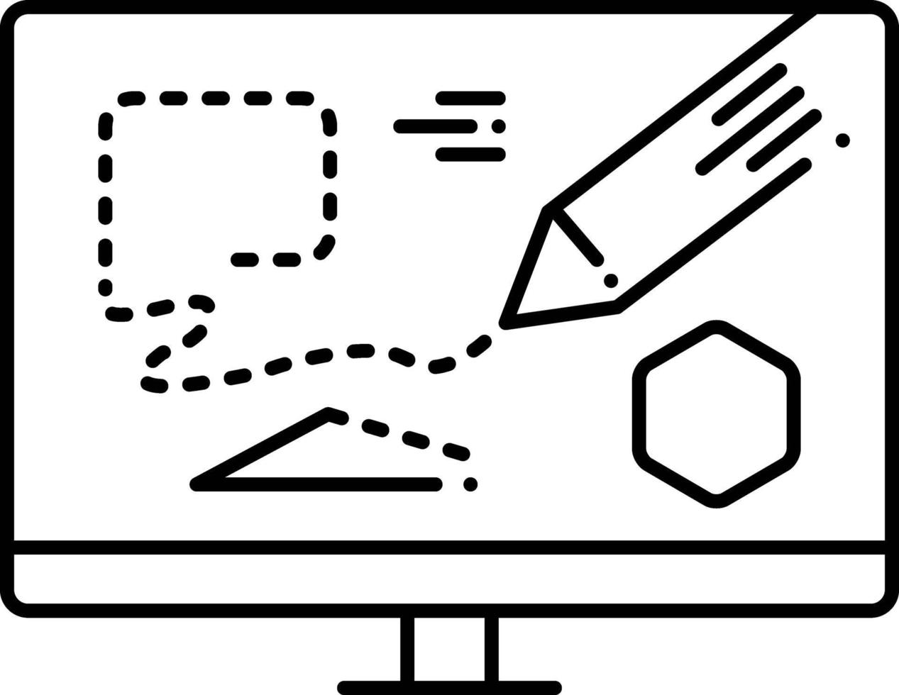 Liniensymbol zum Skizzieren vektor