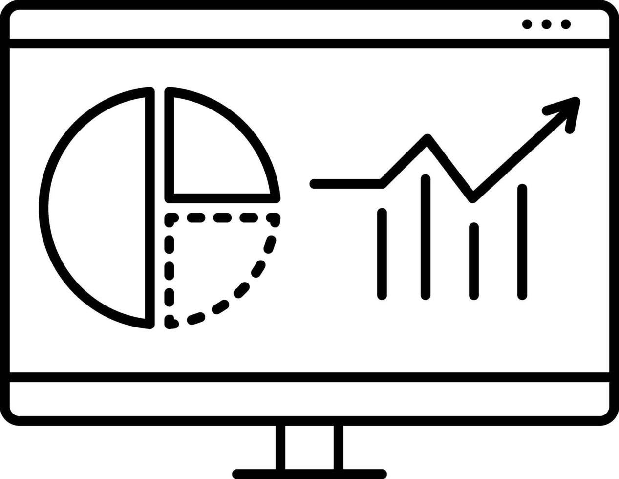 Liniensymbol für die Webanalyse vektor